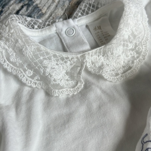 Janie and Jack Peter Pan collar onsies bodysuits kitten bow 🎀 - Picture 3 of 4